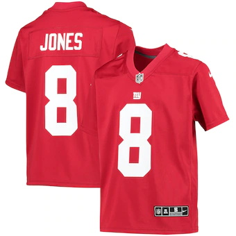 youth nike daniel jones red new york giants inverted team g